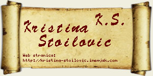 Kristina Stoilović vizit kartica